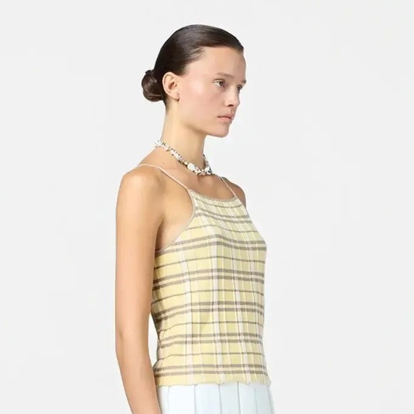 GUEST IN RESIDENCE Tops - GUEST IN RESIDENCE | PLAID TANK TOP